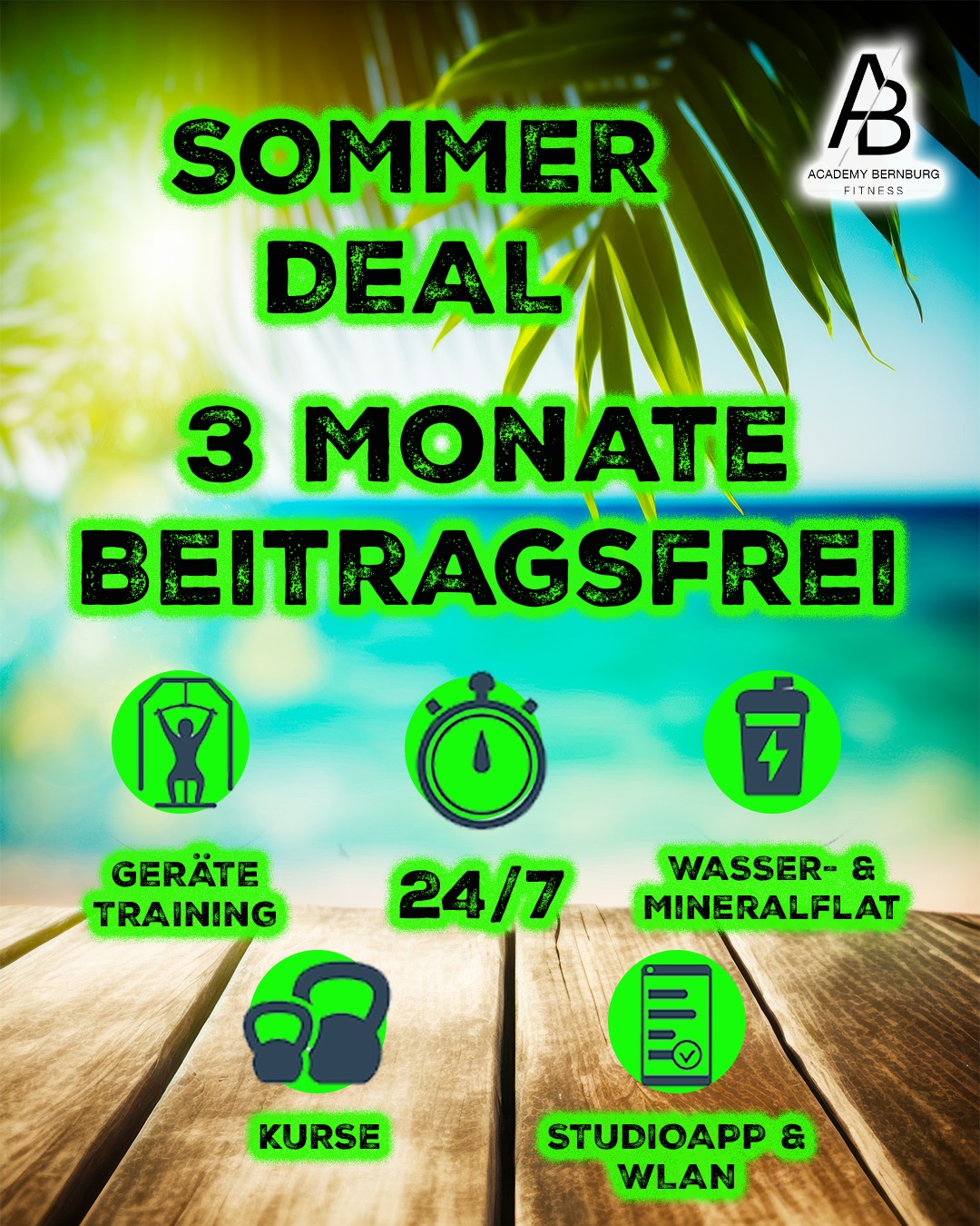 ☀️🔥 SOMMER DEAL 2026 🔥☀️
Jetzt zuschlagen und 3 Monate GRATIS trainieren!
Starte diesen Sommer durch und sichere dir unser unschlagbares Angebot:
✅ 3 Monate kostenlos trainieren
✅ 24 Stunden Studionutzung
✅ Individueller Trainingsplan
✅ Regelmäßige Bodyanalysen
✅ Vielfältige Kurse inklusive
✅ Wasser- & Mineralflat
✅ Studio-App & WLAN kostenlos
✅ Klimaanlage im Studio
Egal ob Muskelaufbau, Abnehmen oder einfach fitter werden – jetzt ist der perfekte Zeitpunkt, deine Ziele zu erreichen!
📍 Komm vorbei und sichere dir deinen Platz.
📩 Schreibe uns eine Nachricht oder sprich unser Team direkt im Studio an.
Sommer, Fitness, Erfolg – starte jetzt!
#SommerDeal #FitnessMotivation #GratisTrainieren #FitnessStudio #Workout #FitImSommer #GymLife #Training #Gesundheit #FitnessZiele #24hGym #Bodyanalyse #Kurse #FitnessCommunity #Sommer2026